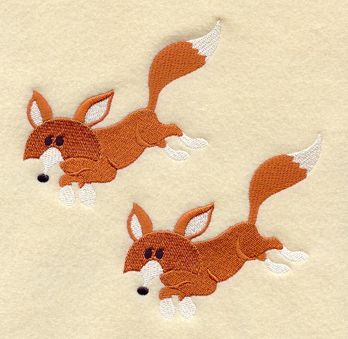 Fox Quilt Block - Lg