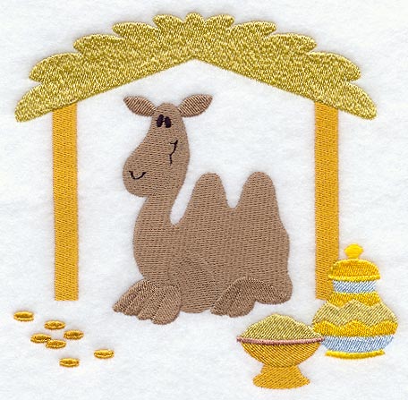 Nativity Camel Quilt Block - Lg