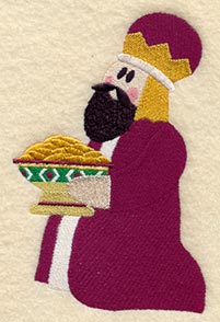 Nativity Wise Man 2 Quilt Block - Lg