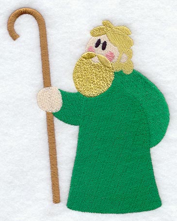 Nativity Shepherd 2 Quilt Block - Lg