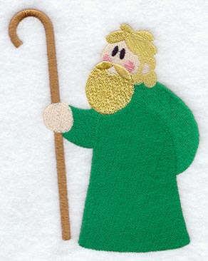 Nativity Shepherd 2 Quilt Block - Lg