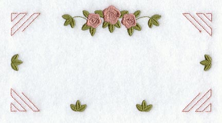 Heirloom Rose Quilt Label - Lg
