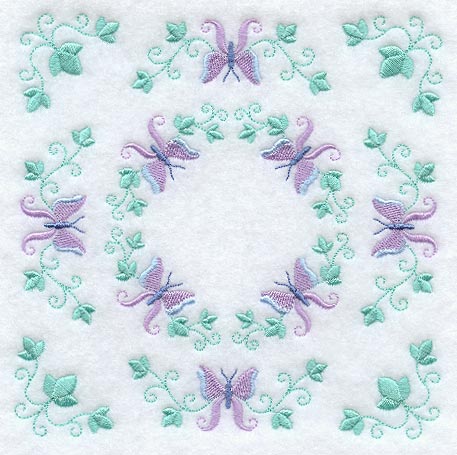 Heirloom Butterfly Quilt Block - Lg