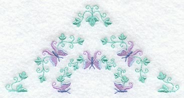 Heirloom Butterfly Half Quilt Block - Lg