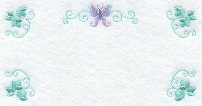 Heirloom Butterfly Quilt Label - Lg