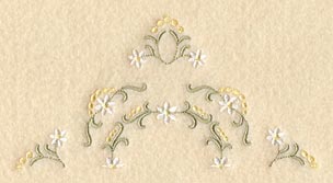 Heirloom Daisy Half Quilt Block - Lg