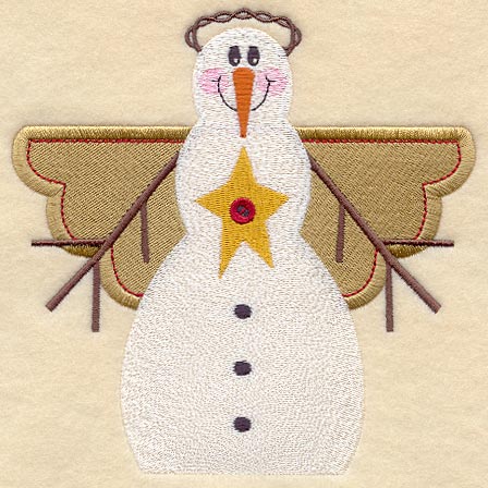 Snowman Angel Quilt Block - Lg