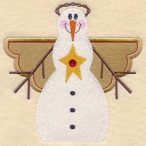 Snowman Angel Quilt Block - Lg