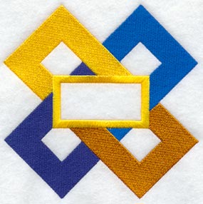 Friendship Chain Quilt Name Block - Lg