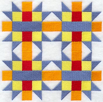 Friendship Star Quilt Block - 4 Block Lg