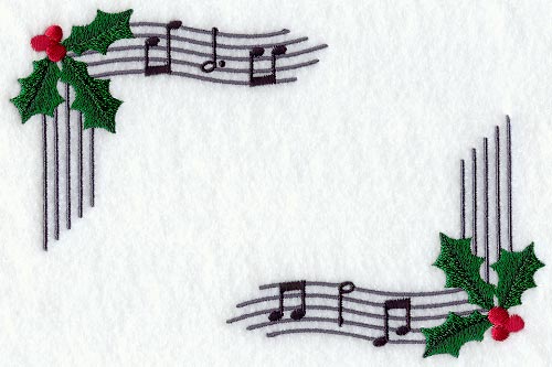 Holly Jolly Music Note Corners