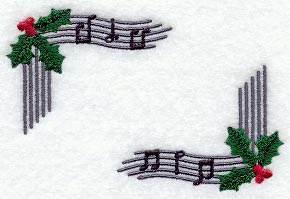 Holly Jolly Music Note Corners