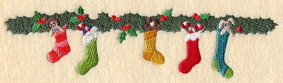 Night Before Christmas Stockings Border