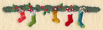 Night Before Christmas Stockings Border