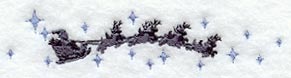 Night Before Christmas Santa's Sleigh Border