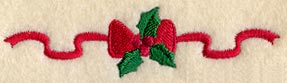 Holly and Ribbon Border