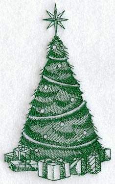 Christmas Tree with Gifts (Toile)