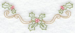 Holly Spray (Redwork)