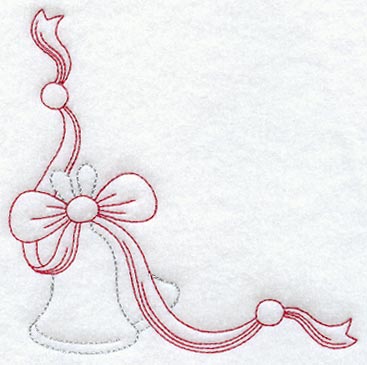 Bells and Bows Corner (Redwork)