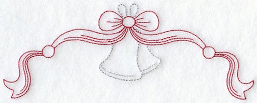 Bells and Bows Arch (Redwork)