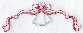 Bells and Bows Arch (Redwork)