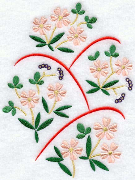 Japanese Cherry Blossom Oval