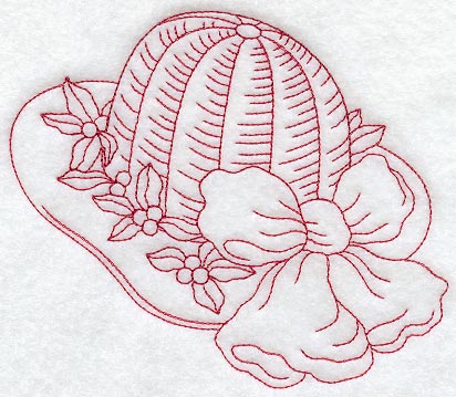 Victorian Hat 1 (Redwork)