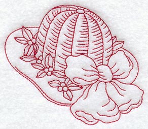 Victorian Hat 1 (Redwork)