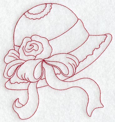 Victorian Hat 5 (Redwork)