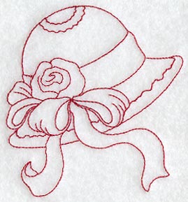 Victorian Hat 5 (Redwork)