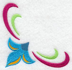 Wild Rose Geometric Corner