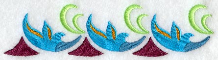 Wild Rose Geometric Border