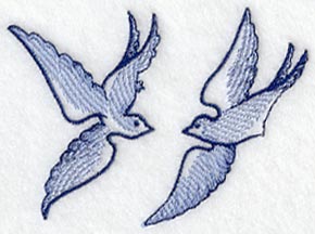 Blue Willow Doves