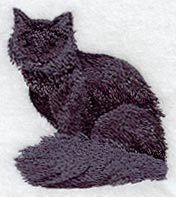 Long-haired Cat Silhouette