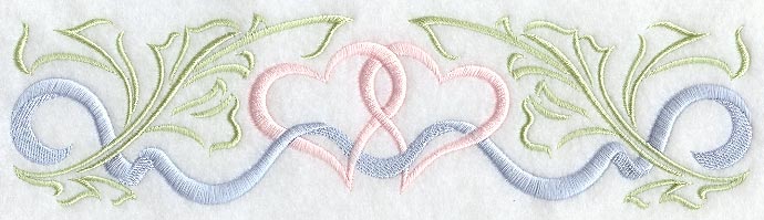 Hearts and Ribbon Bridal Border