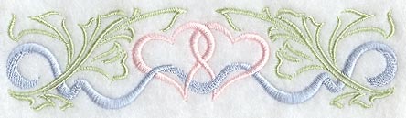 Hearts and Ribbon Bridal Border