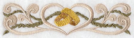 Hearts and Rings Bridal Border