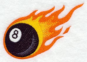 Flaming Eight Ball