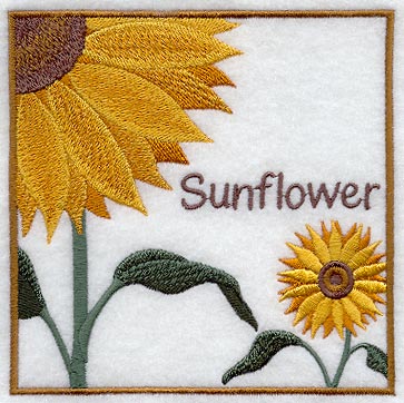 Sunflower Floral Square