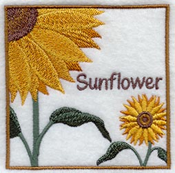 Sunflower Floral Square