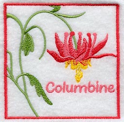 Columbine Floral Square