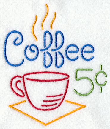 Five Cent Coffee Neon Sign