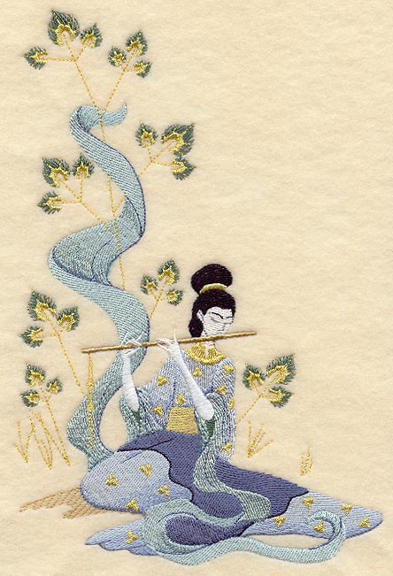 Seated Flautist Scene