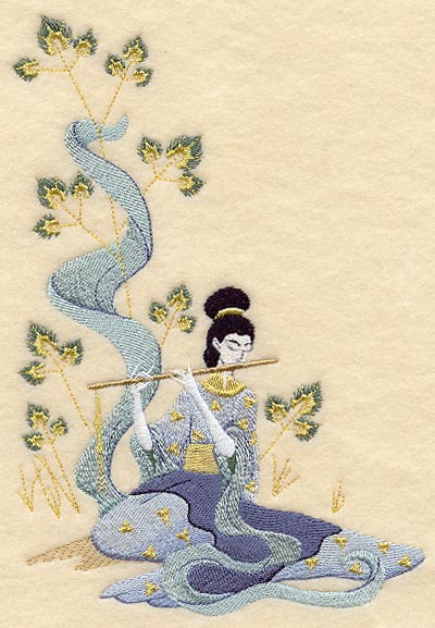 Seated Flautist Scene