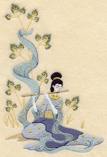 Seated Flautist Scene