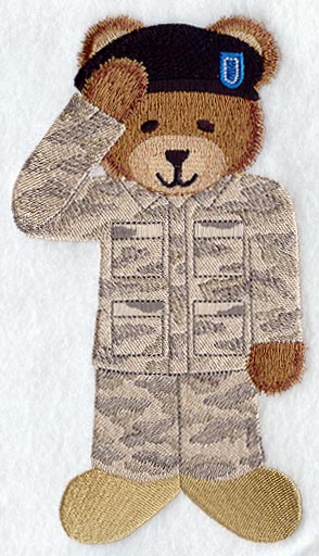 Teddy Bear with Beret - Army