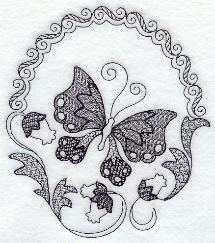 Butterfly Frame (Blackwork)