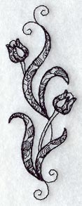 Tulip Spray (Blackwork)
