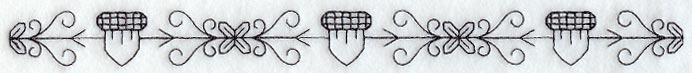 Plentiful Border (Blackwork)
