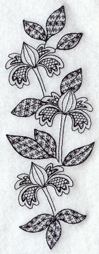 Blooming Spray (Blackwork)